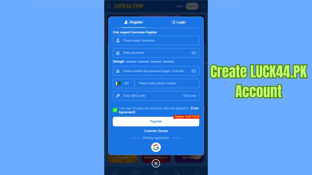 Steps for Registering an Account